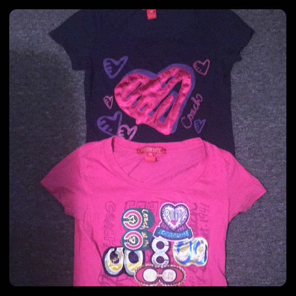 2 authentic Coach poppy T-shirt’s size XS